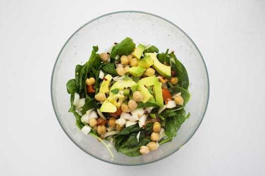 freshly prepared salad with colorful vegetables